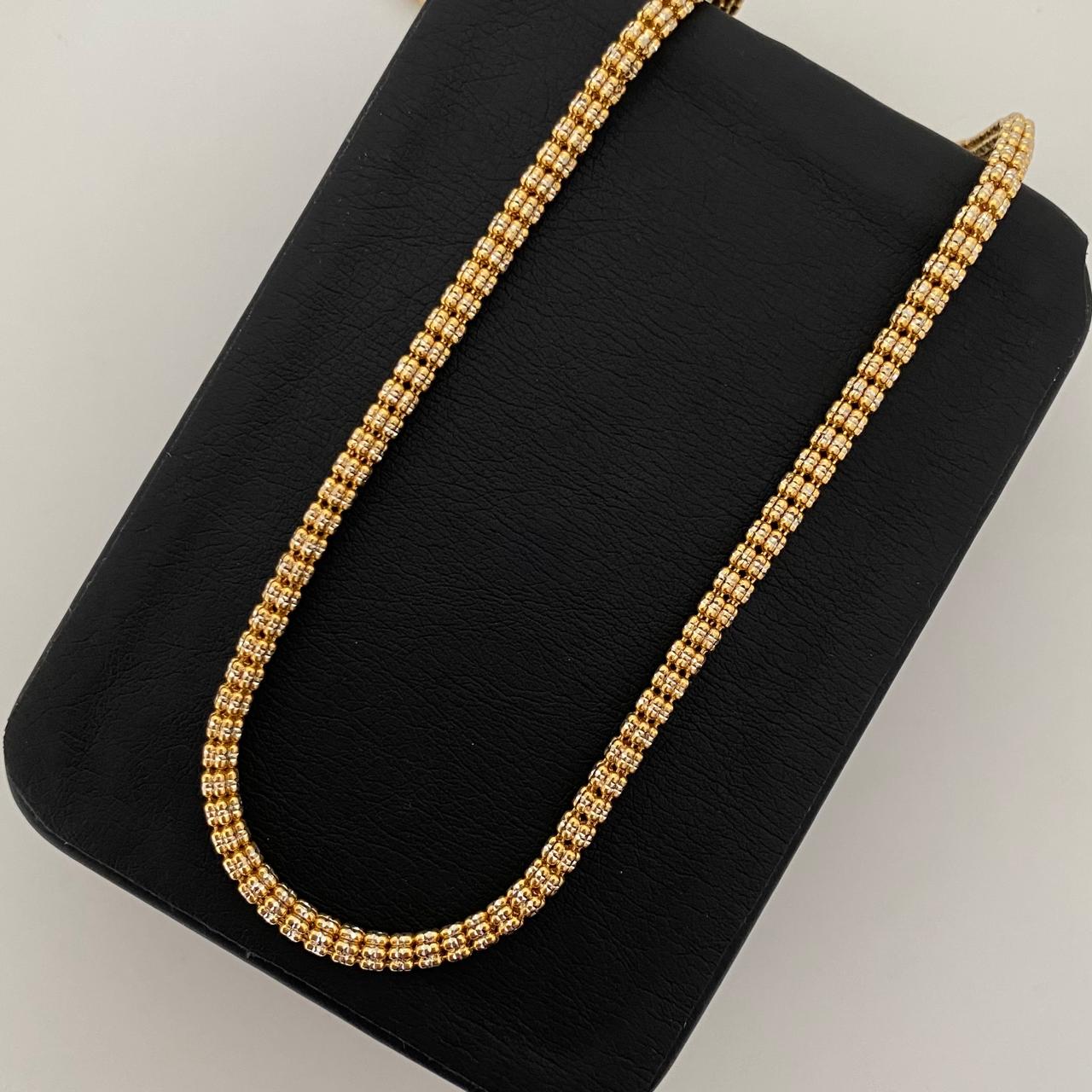 Cadena It canutillo Oro amarillo y Oro blanco 18k +2 / 24,65 Gr / 3,5 mm / 60 Cm